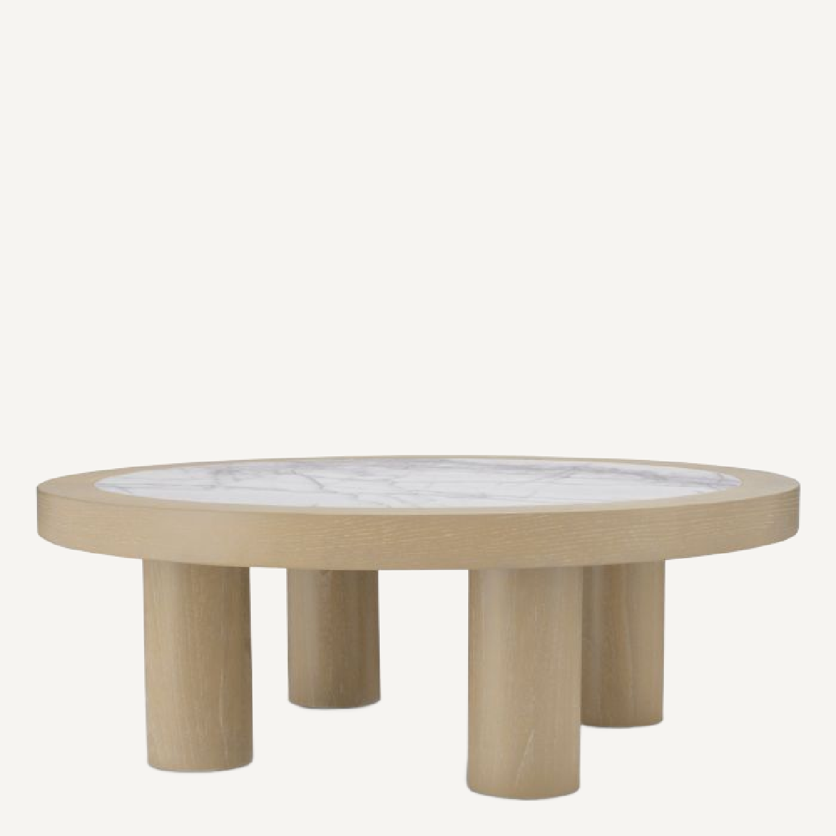 Table basse en chêne et marbre blanc | Eichholtz Presedio | REMO-HOME, mobilier et décoration d'intérieur