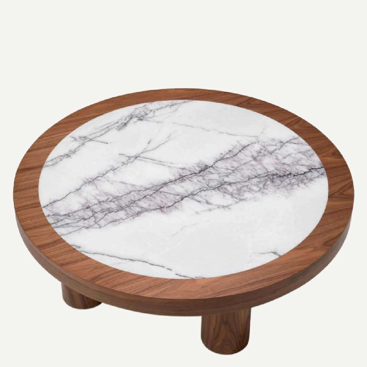 Table basse en noyer et marbre blanc | Eichholtz Presedio  REMO-HOME, mobilier et décoration d'intérieur