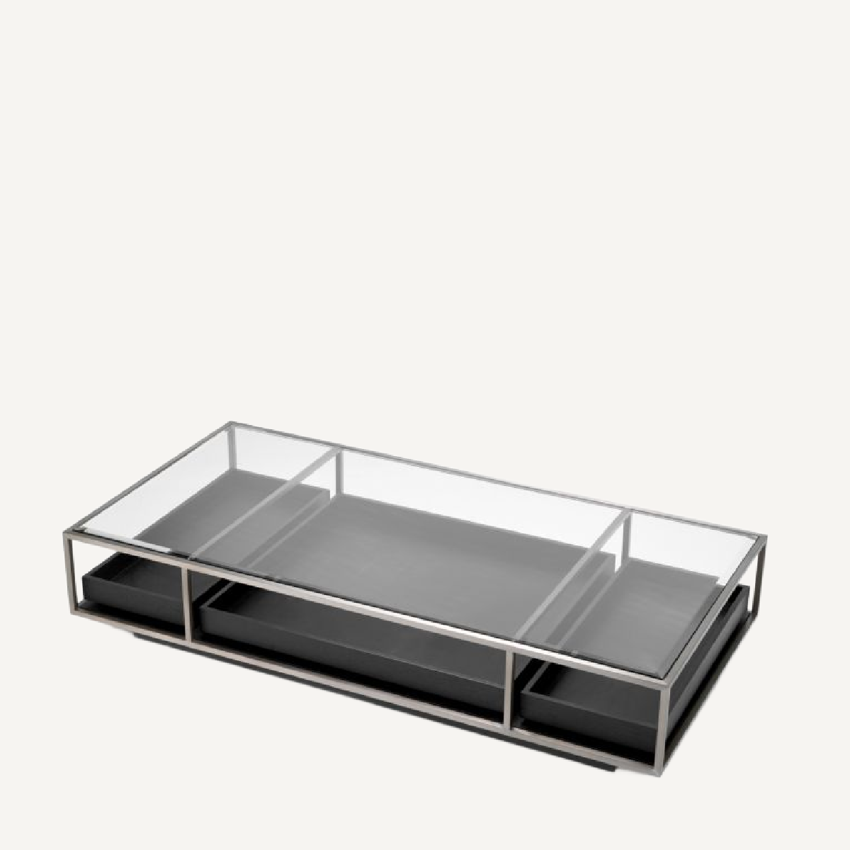 Table basse en verre et en bois noir | Eichholtz Roxton | REMO-HOME, mobilier et décoration d'intérieur