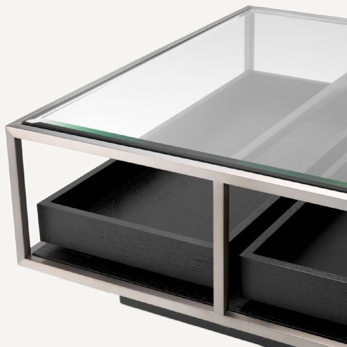 Table basse en verre et en bois noir | Eichholtz Roxton | REMO-HOME, mobilier et décoration d'intérieur