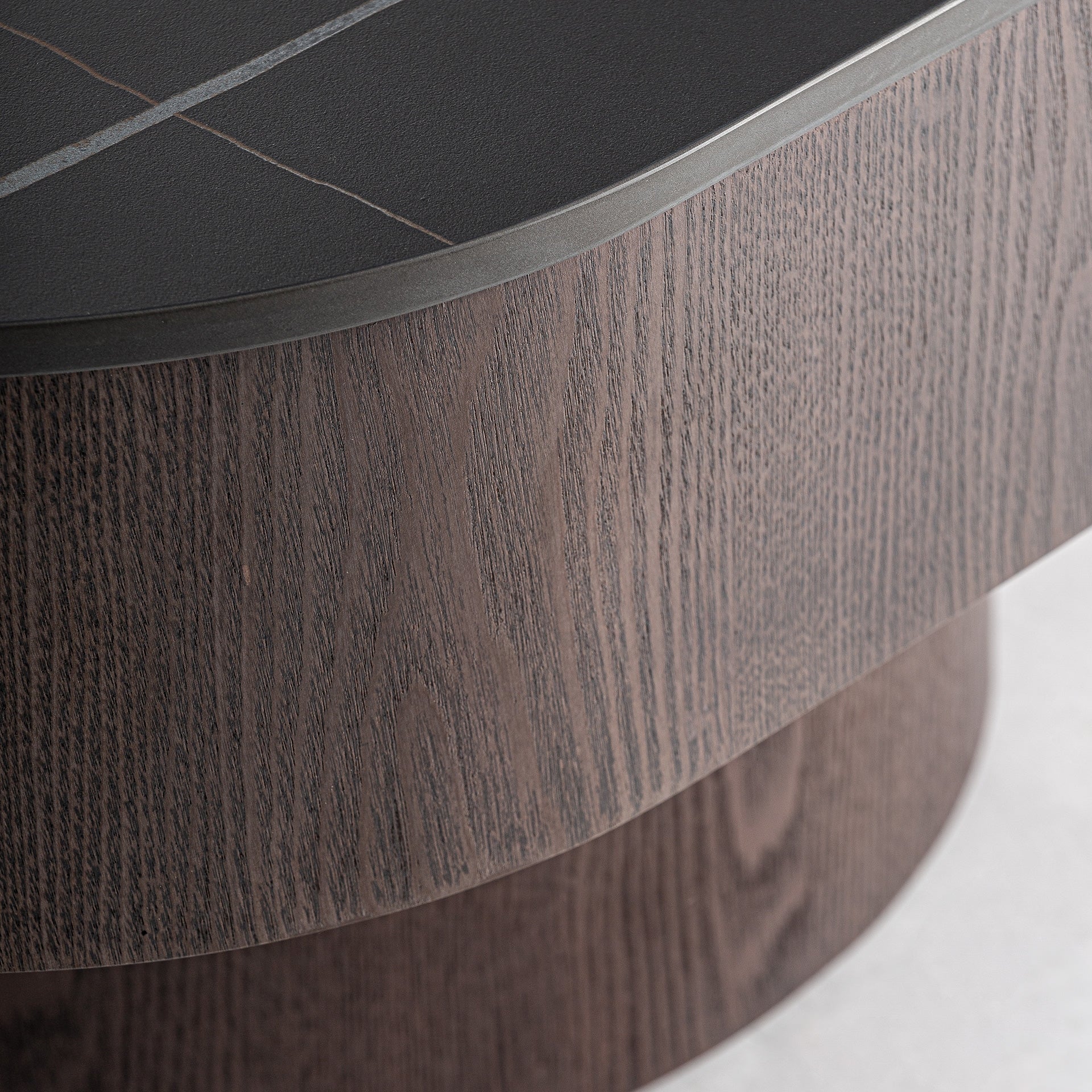 Table basse marbre noir & noyer grande | VICAL Neufs | REMO-HOME, mobilier design et décoration d'intérieur