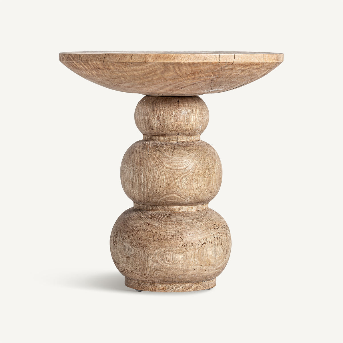 Table basse rond bois de manguier | VICAL Rimini | REMO-HOME