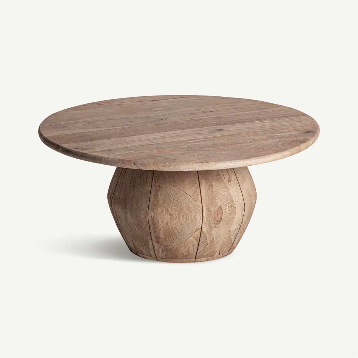 Table basse ronde en manguier | VICAL Jacquard | REMO-HOME, mobilier design et décoration d'intérieur
