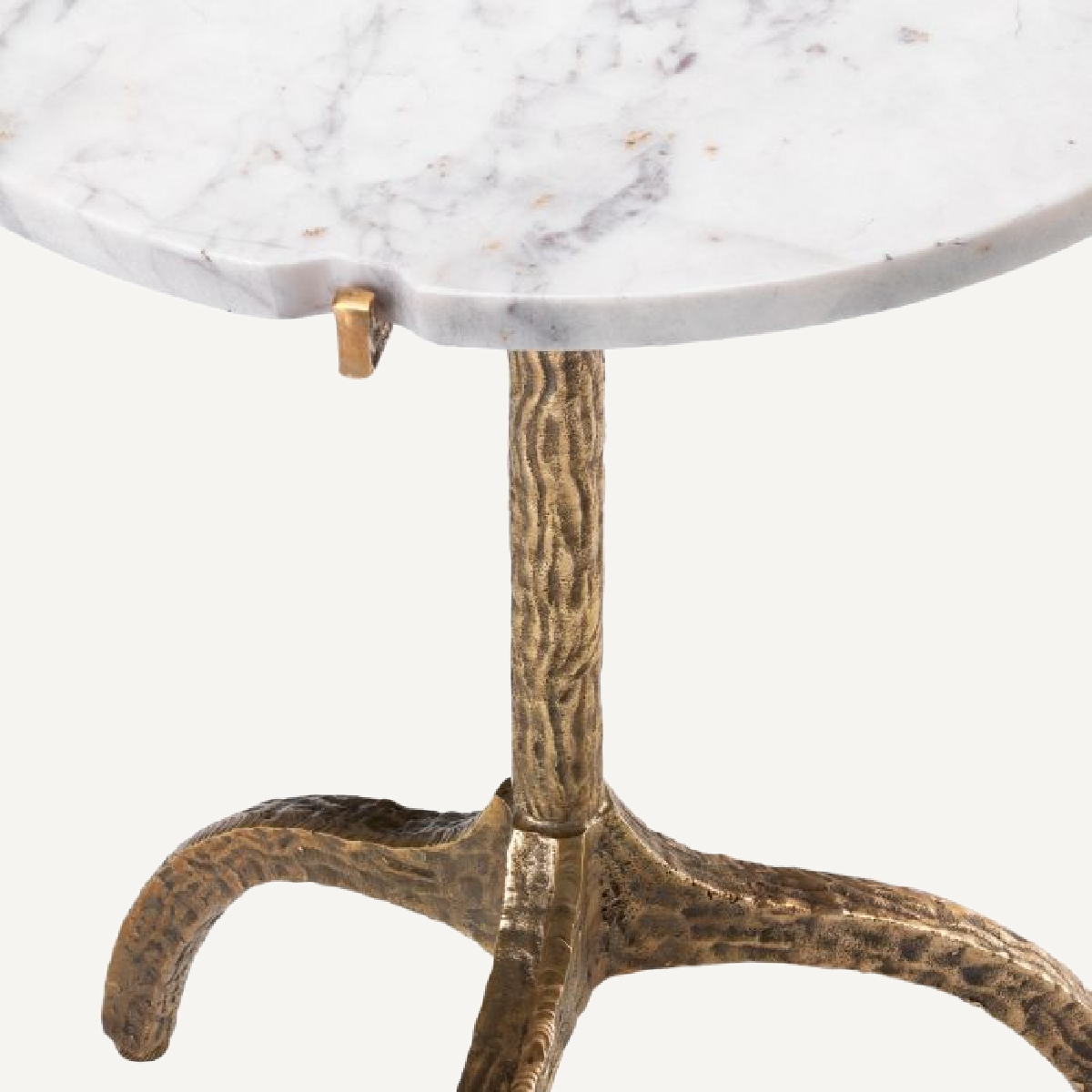 Table d'appoint dorée en marbre blanc | Eichholtz Cortina | REMO-HOME, mobilier et décoration d'intérieur