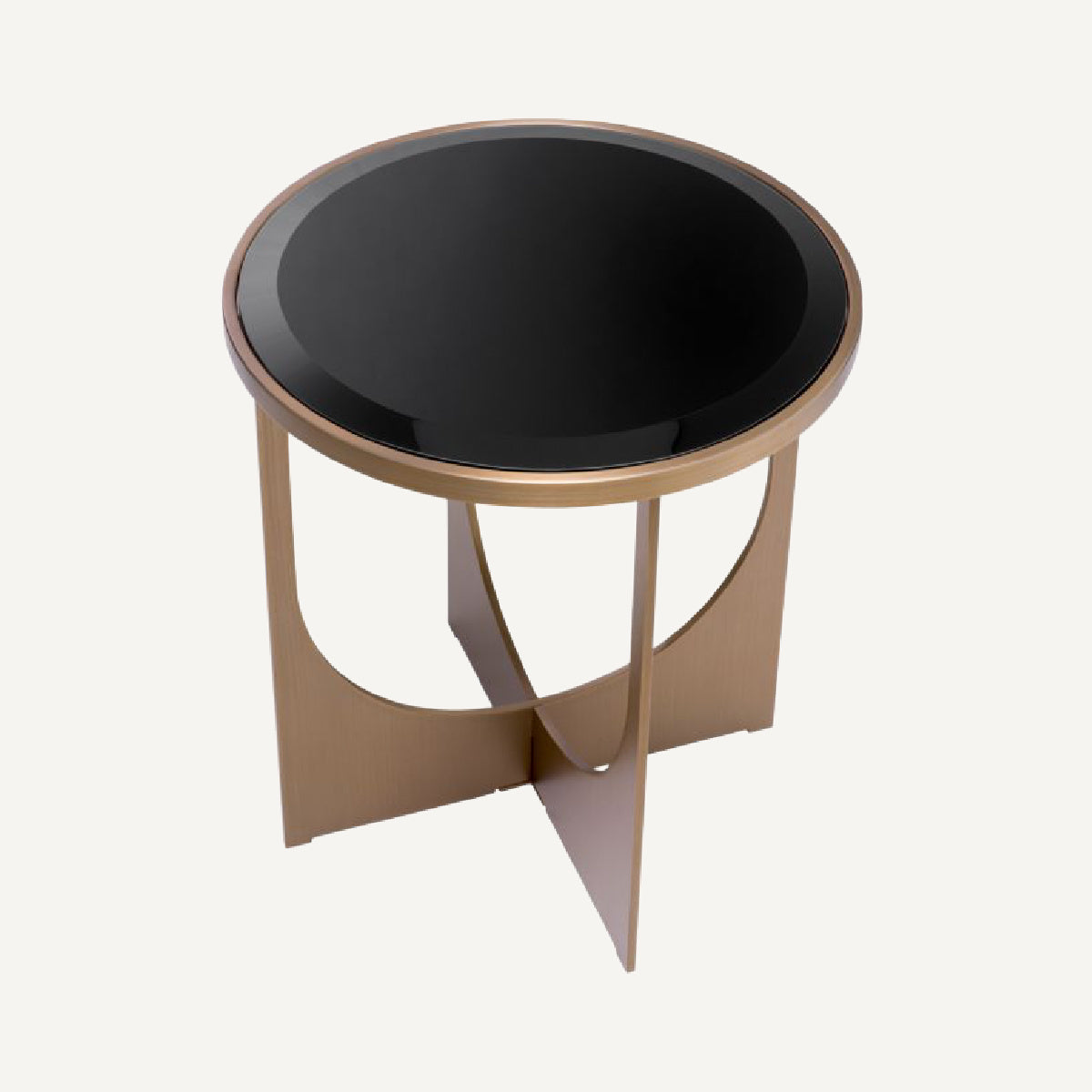 Table d'appoint dorée en verre noir | Eichholtz Elegance | REMO-HOME, mobilier et décoration d'intérieur