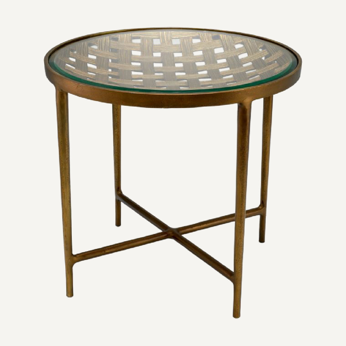 Table d'appoint dorée en verre transparent | Eichholtz Sorrento | REMO-HOME, mobilier et décoration d'intérieur