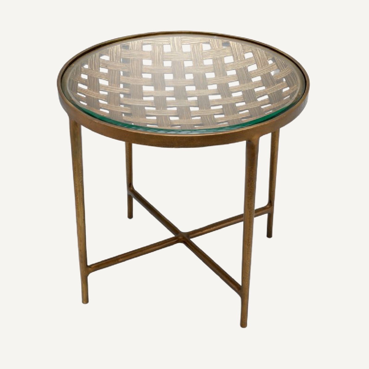 Table d'appoint dorée en verre transparent | Eichholtz Sorrento | REMO-HOME, mobilier et décoration d'intérieur
