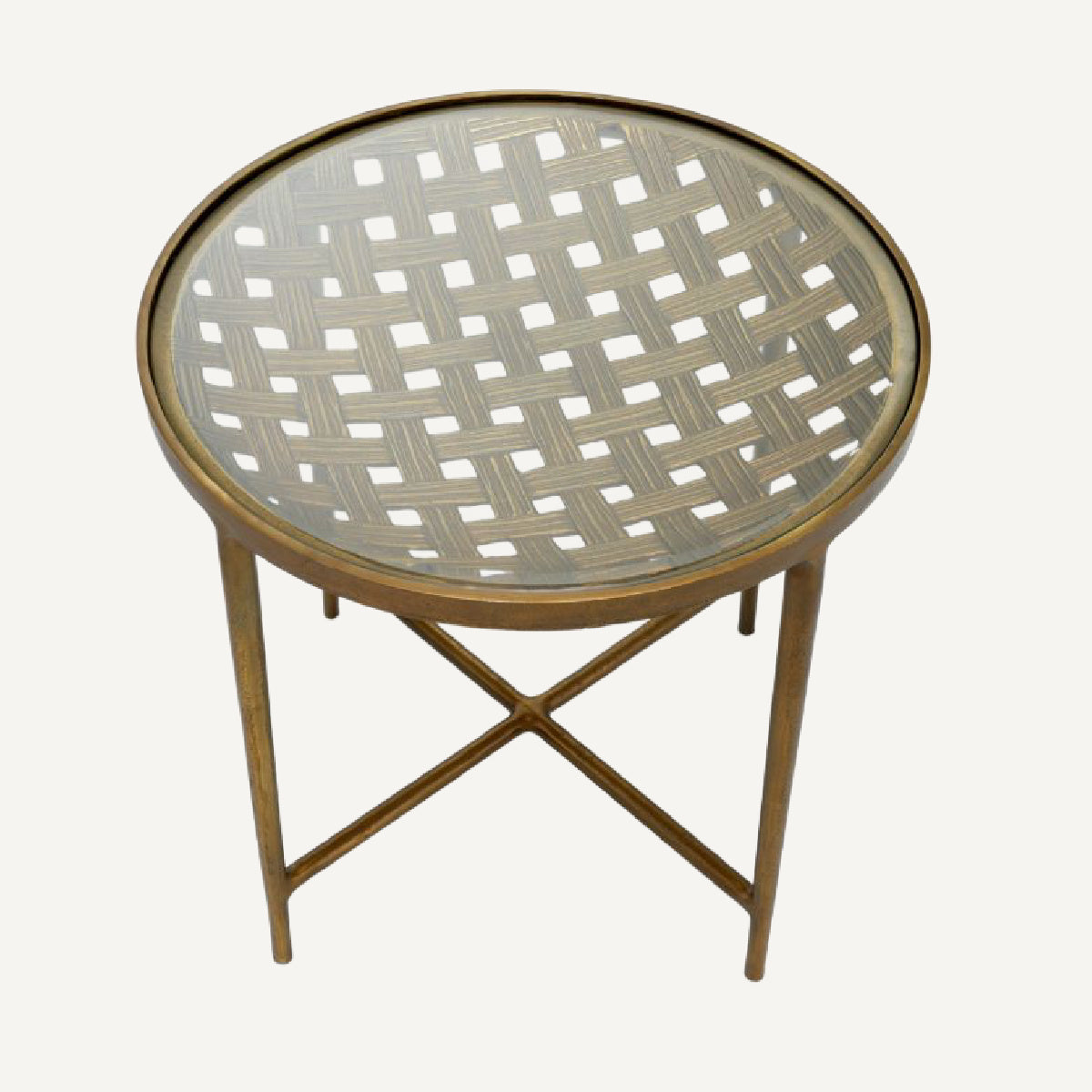 Table d'appoint dorée en verre transparent | Eichholtz Sorrento | REMO-HOME, mobilier et décoration d'intérieur