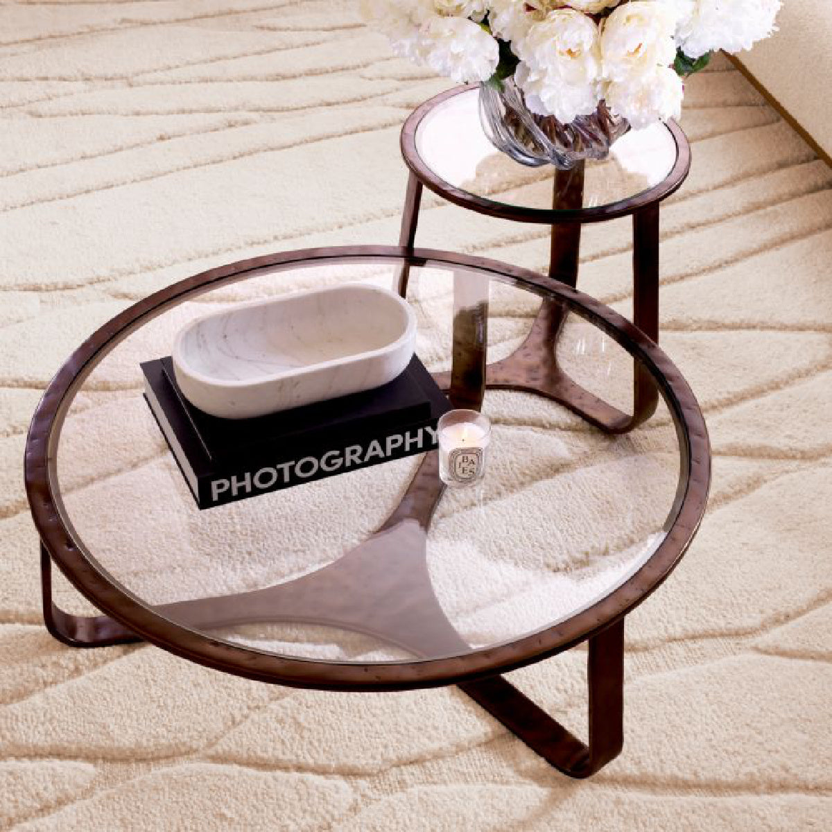Table d'appoint en bronze et verre transparent | Eichholtz Cambronne | REMO-HOME, mobilier et décoration d'intérieur