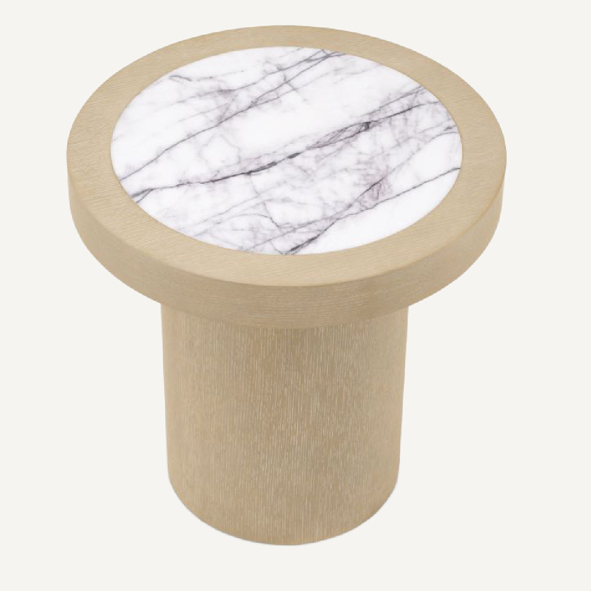 Table d'appoint en chêne et marbre blanc | Eichholtz Presedio | REMO-HOME, mobilier et décoration d'intérieur