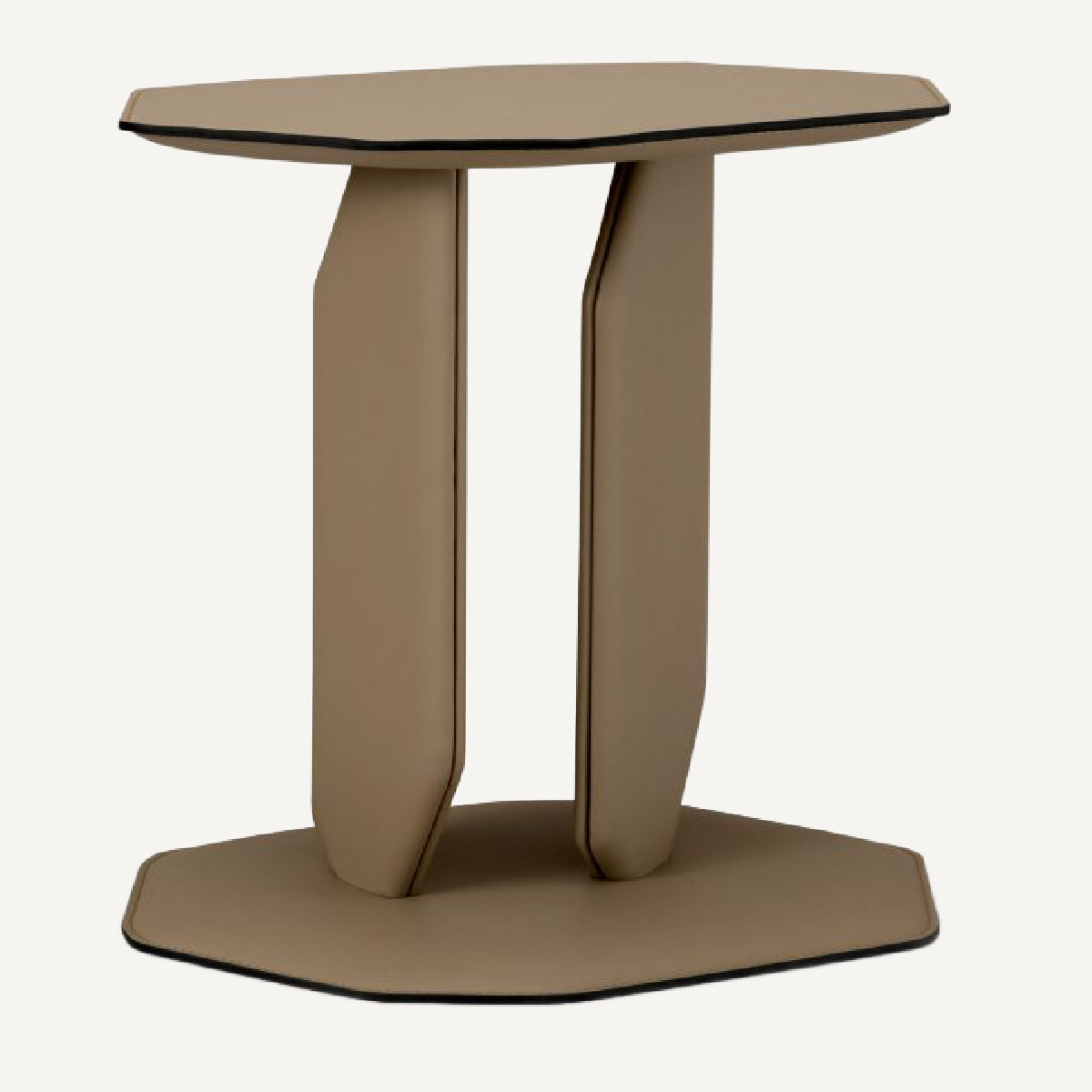 Table d'appoint en cuir marron | Eichholtz Maurizio | REMO-HOME, mobilier et décoration d'intérieur
