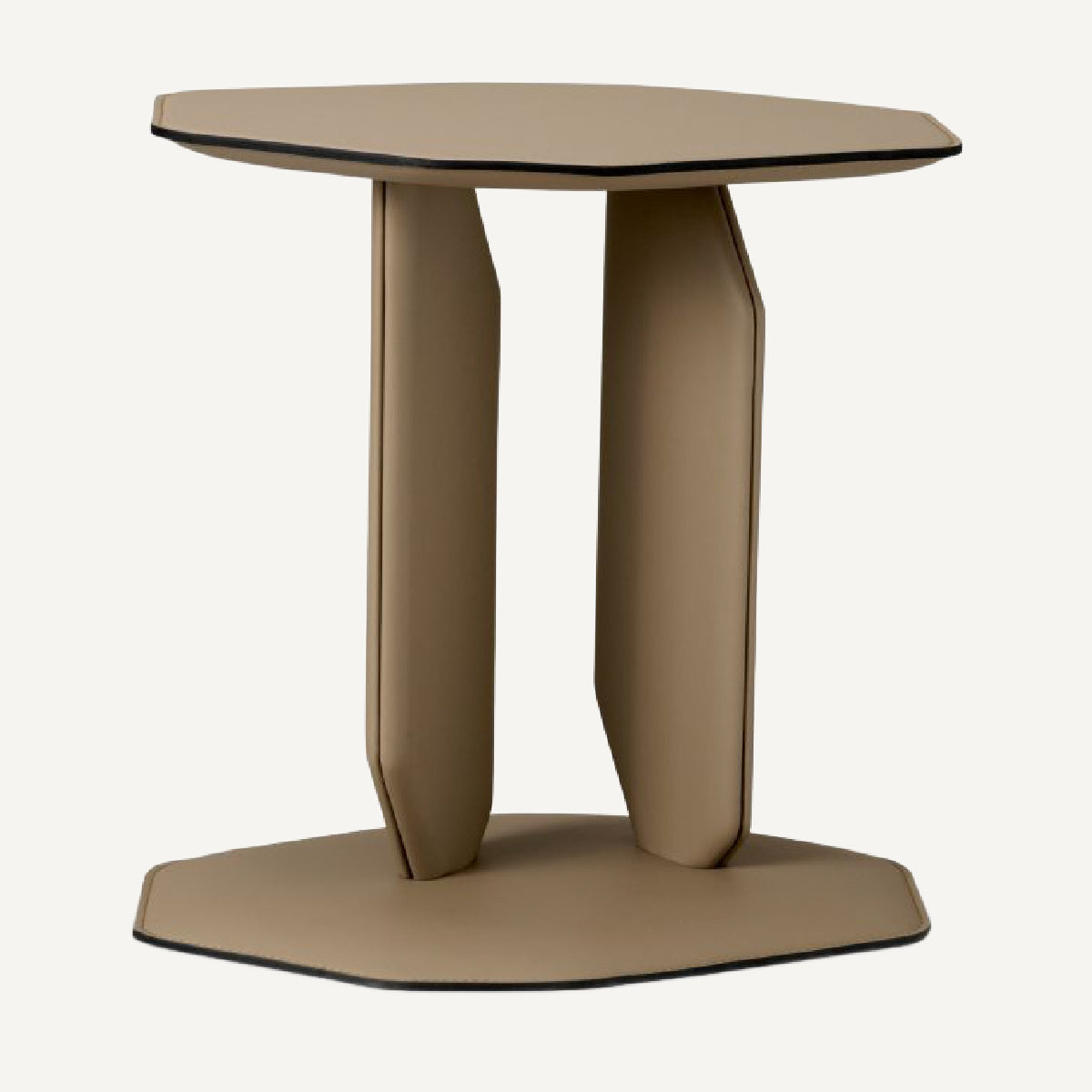 Table d'appoint en cuir marron | Eichholtz Maurizio | REMO-HOME, mobilier et décoration d'intérieur
