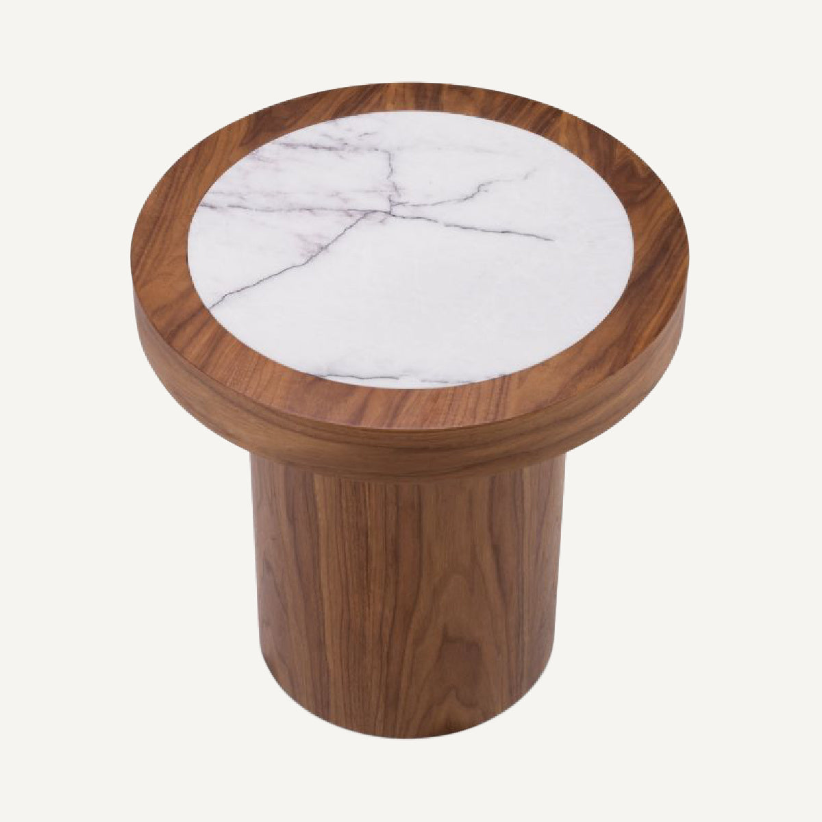 Table d'appoint en noyer et marbre blanc | Eichholtz Presedio | REMO-HOME, mobilier et décoration d'intérieur