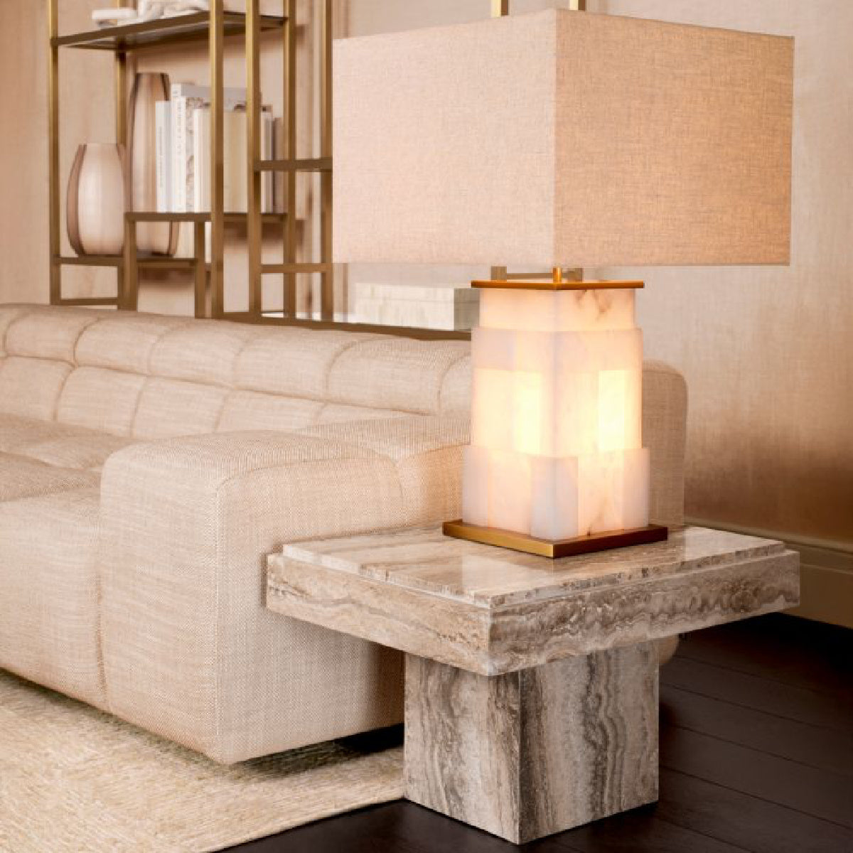 Table d'appoint en travertin | Eichholtz Sartoria | REMO-HOME, mobilier et décoration d'intérieur