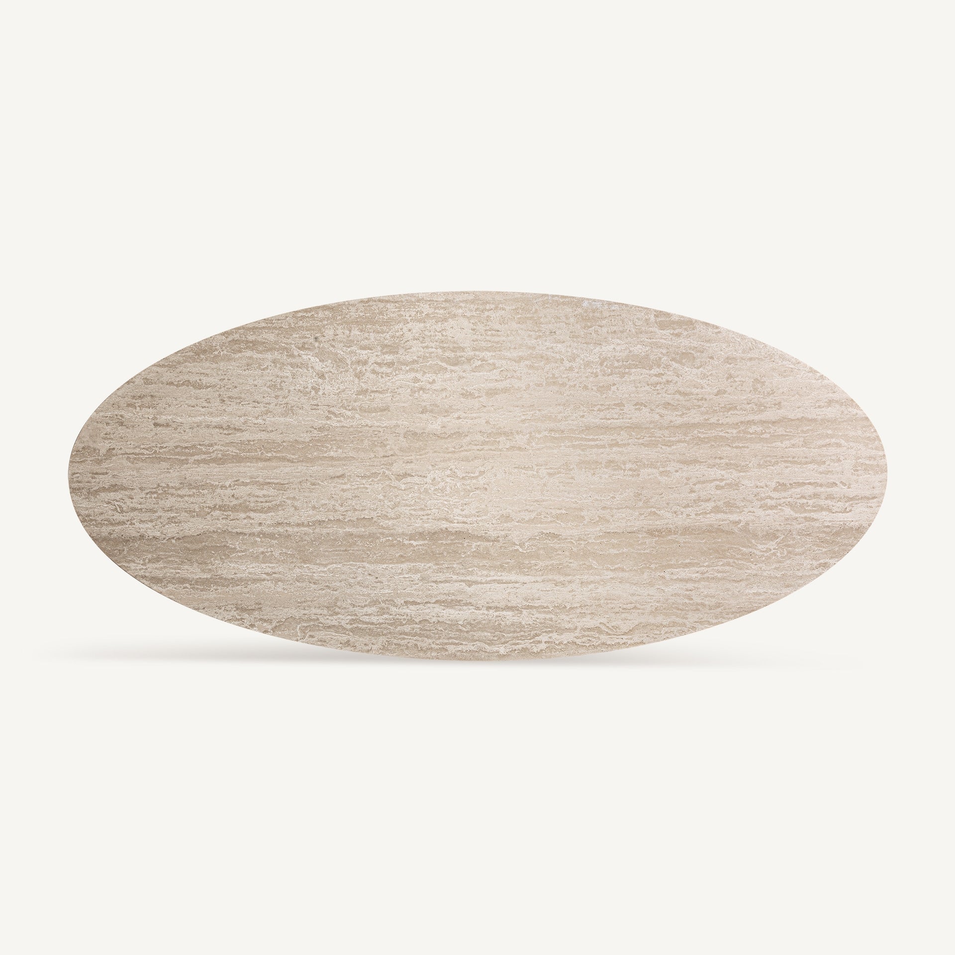Table de salle à manger ovale travertin brun clair | VICAL Thiennes | REMO-HOME, mobilier design et décoration d'intérieur