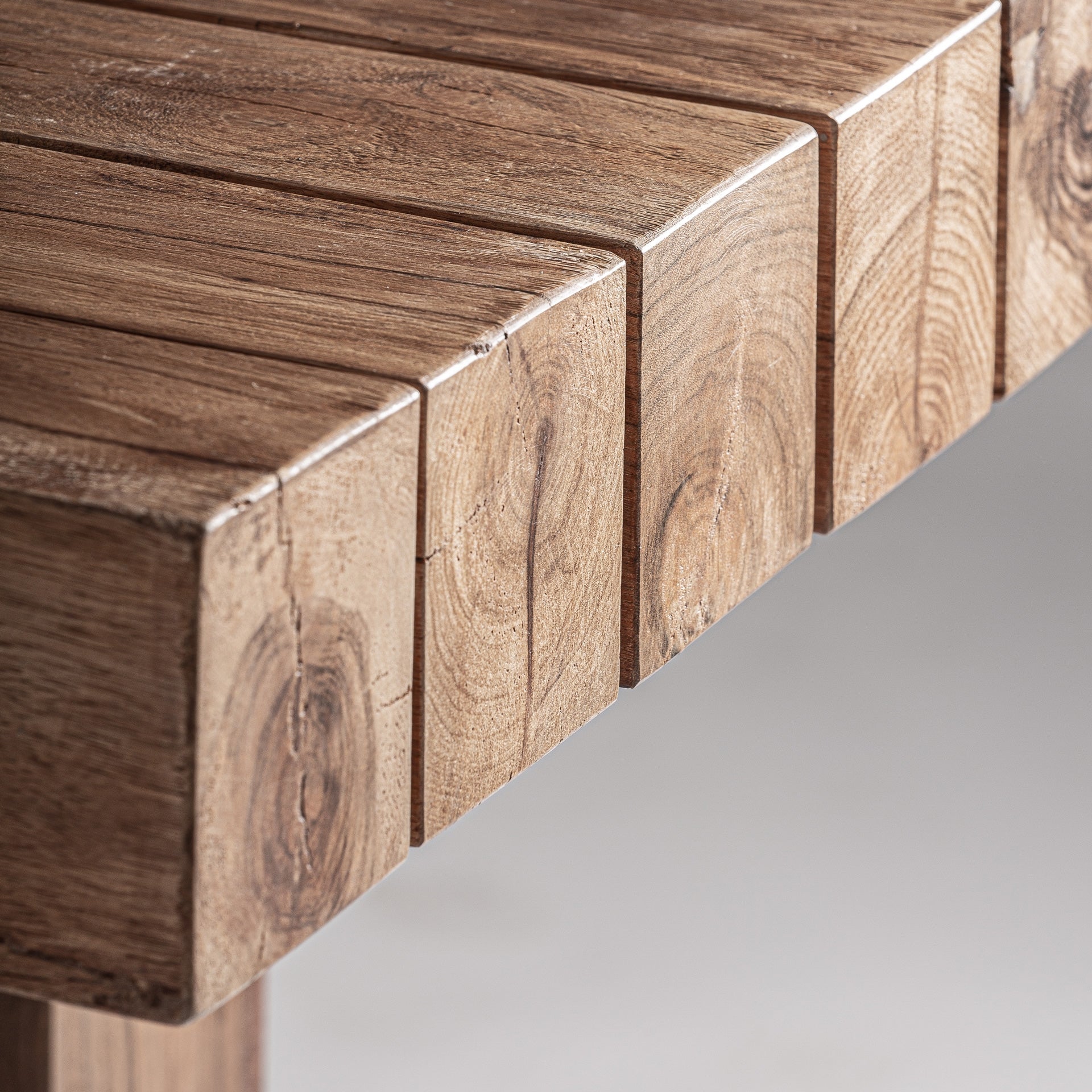 Table salon bois récupéré marron | VICAL Riom  | REMO-HOME, mobilier design et décoration d'intérieur