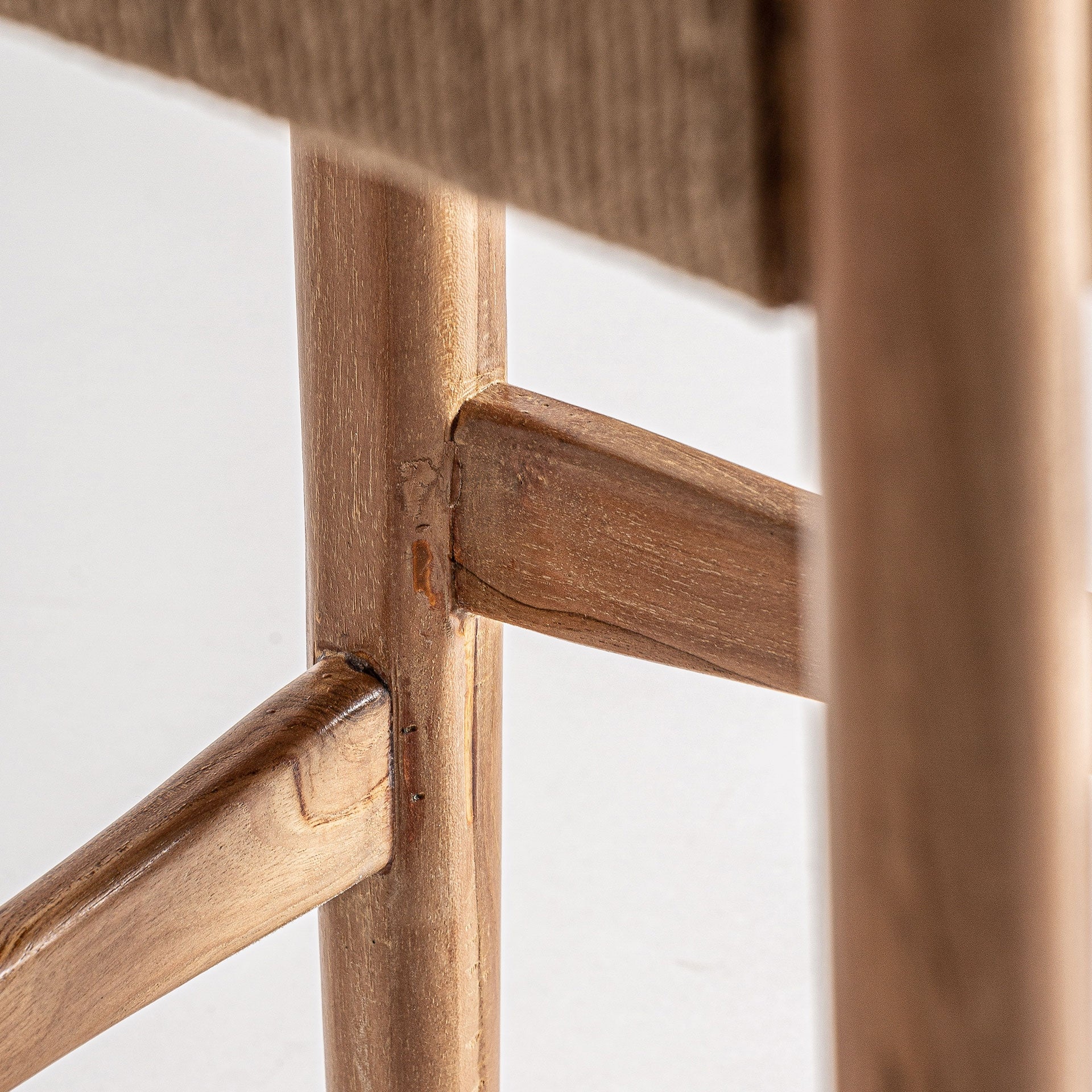 Tabouret de bar teck naturel et assise chanvre | VICAL Agia | REMO-HOME, mobilier design et décoration d'intérieur