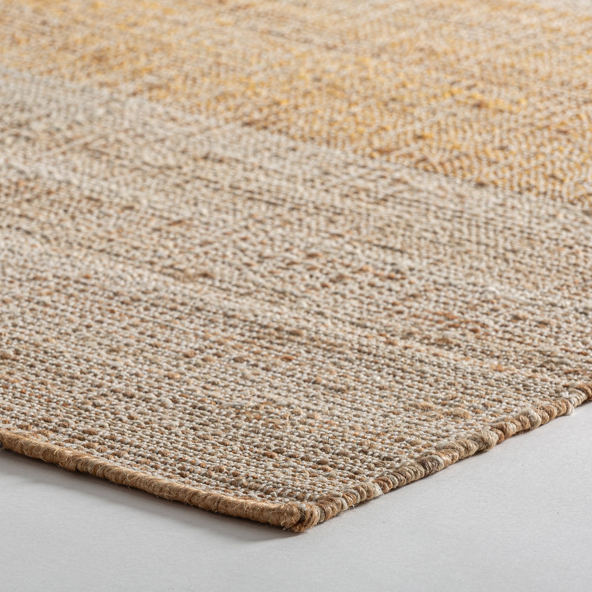 Tapis jute coton géométrique gris ocre 300 × 200 cm | VICAL Takara | REMO-HOME, mobilier design et décoration d'intérieur