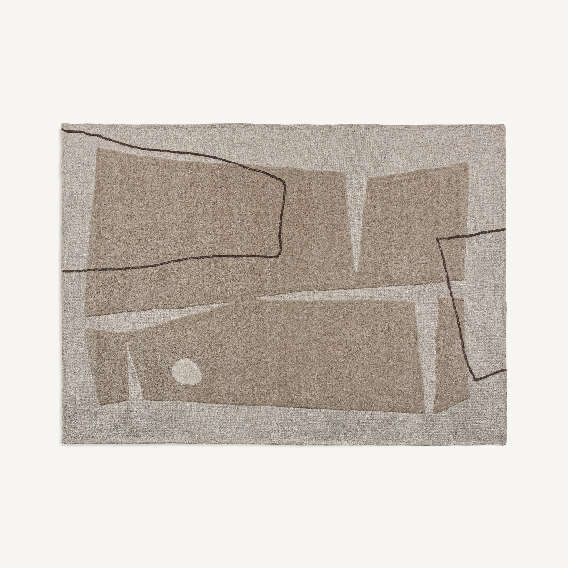 Tapis laine coton organique beige 340 × 240 cm | VICAL Sisuka | REMO-HOME, mobilier design et décoration d'intérieur