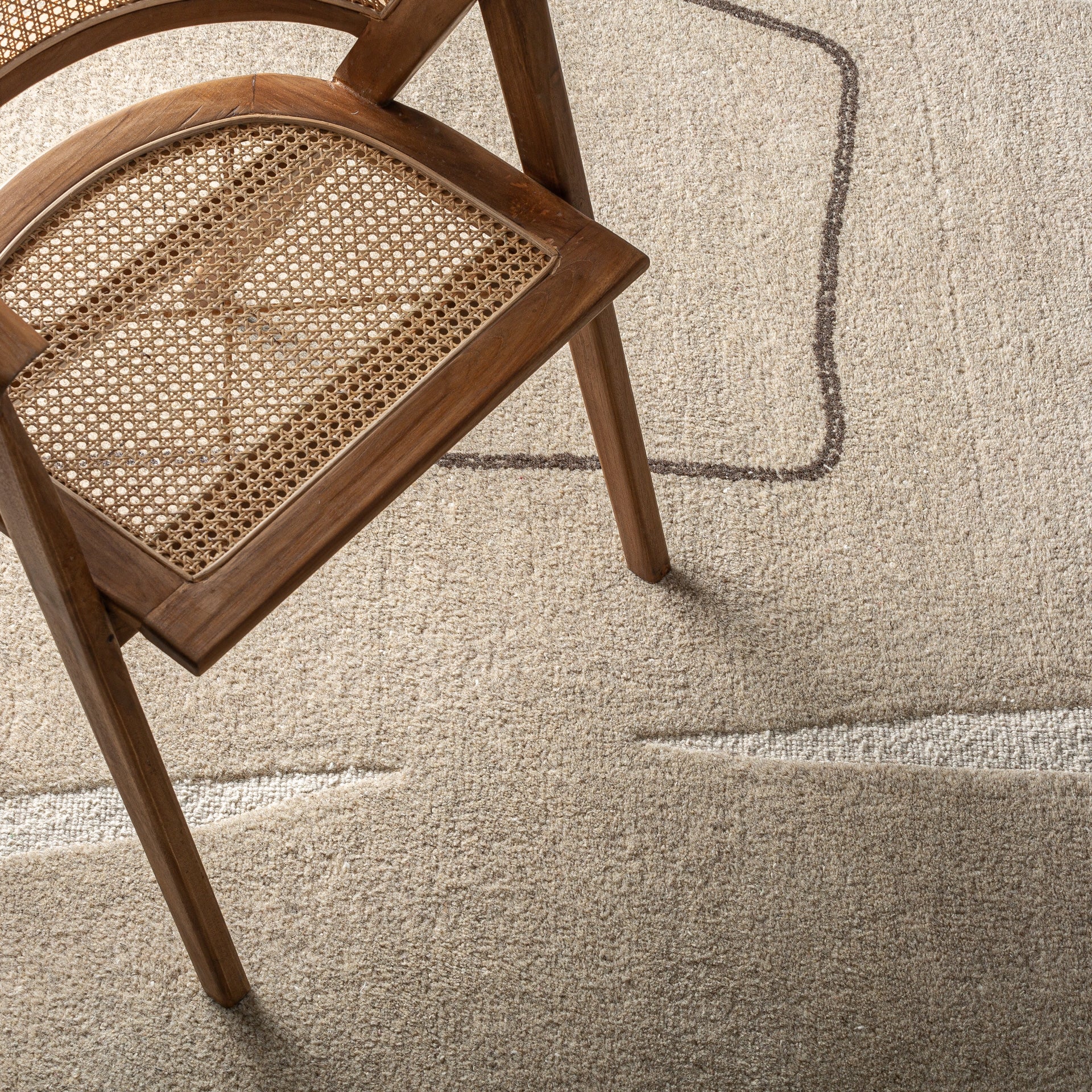 Tapis laine coton organique beige 340 × 240 cm | VICAL Sisuka | REMO-HOME, mobilier design et décoration d'intérieur