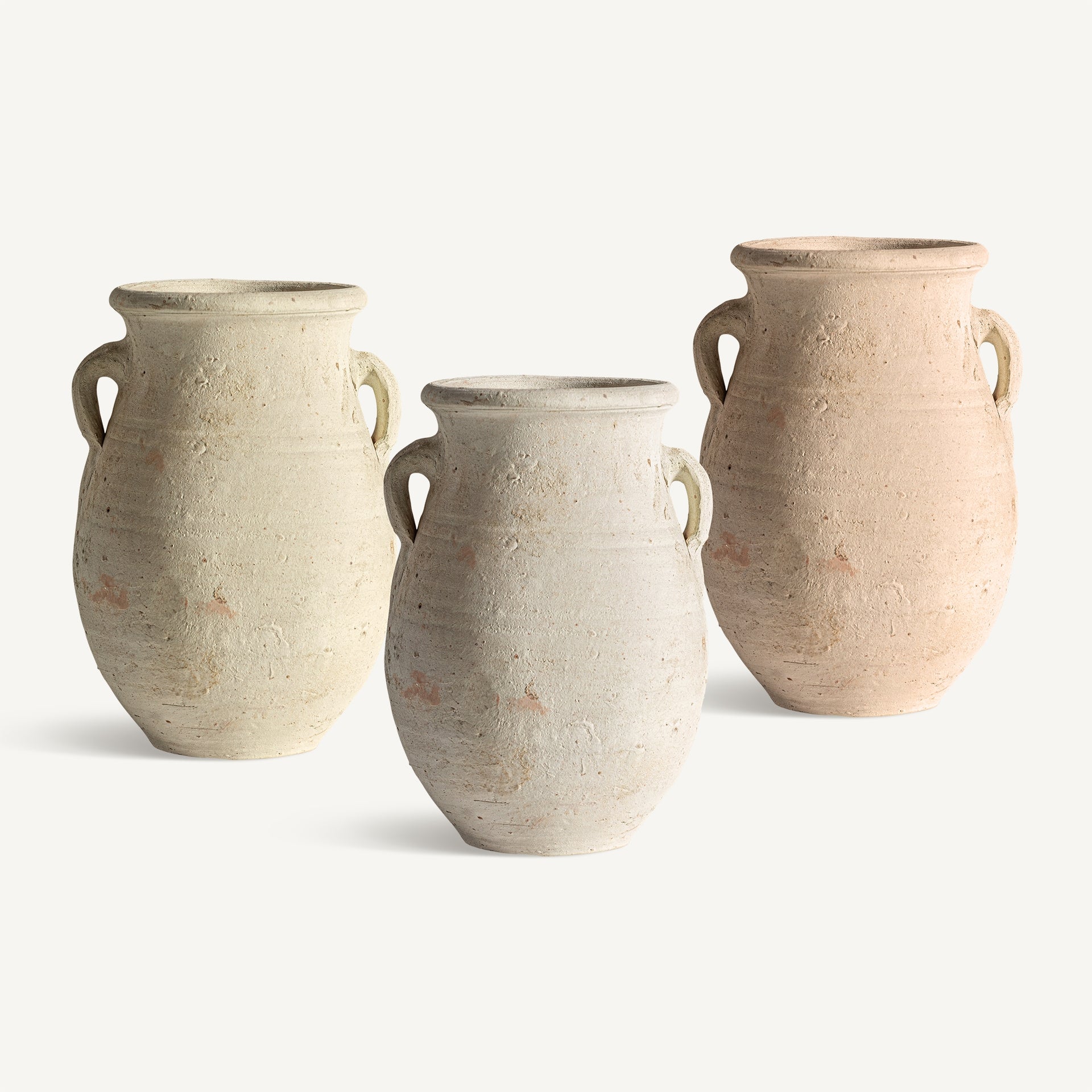 Vase argile crème vieilli artisanal 30 cm | VICAL Kansara | REMO-HOME, mobilier design et décoration d'intérieur