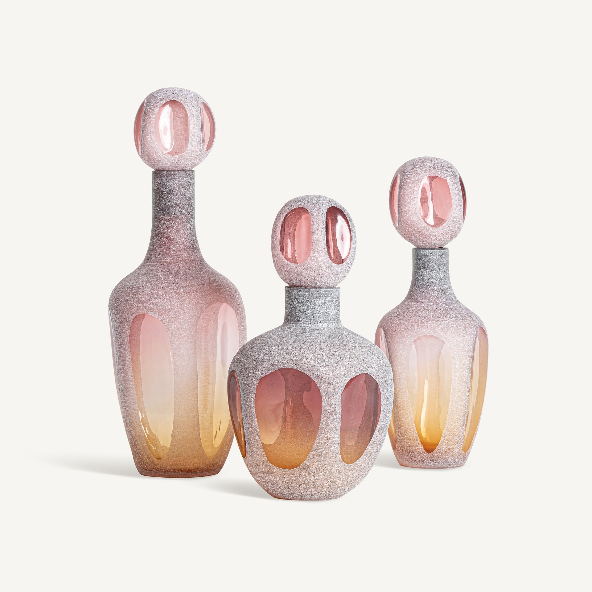 Vase en verre rose ambre 58cm | VICAL Yaeko | REMO-HOME, mobilier design et décoration d'intérieur