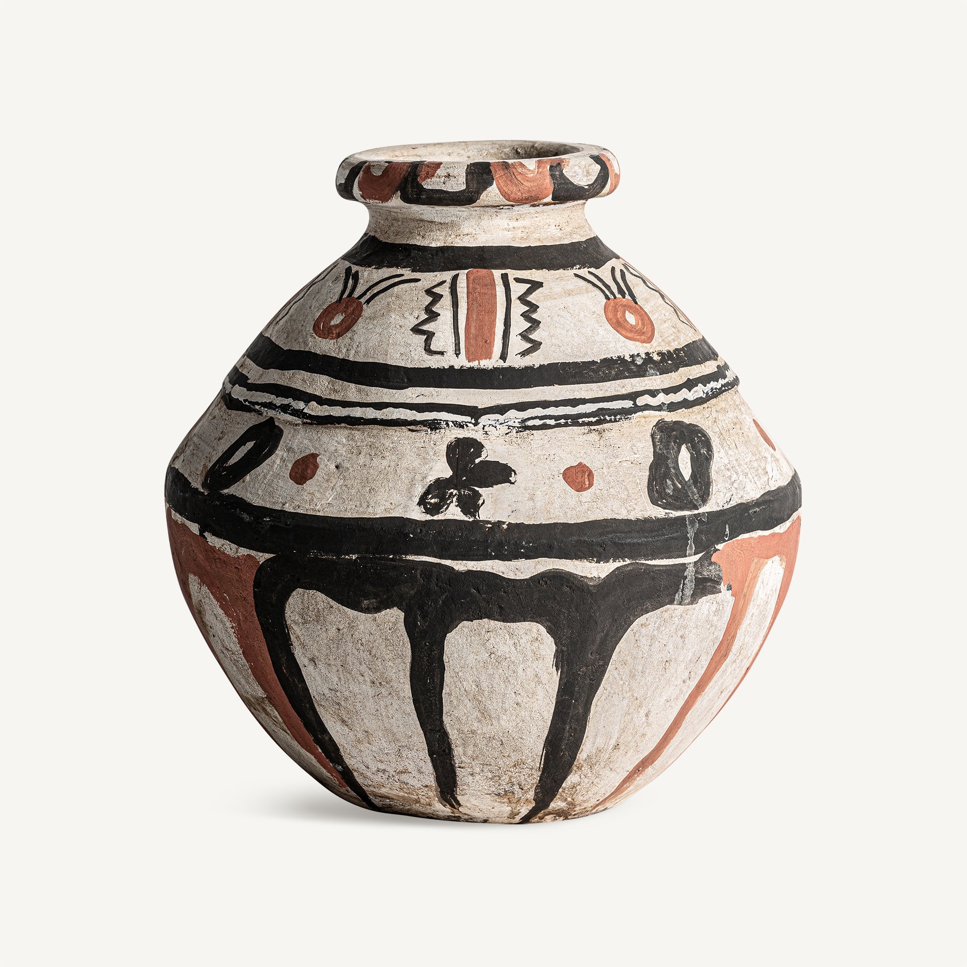 Vase terre cuite multicouleur ethnique | VICAL Babil | REMO-HOME, mobilier design et décoration d'intérieur