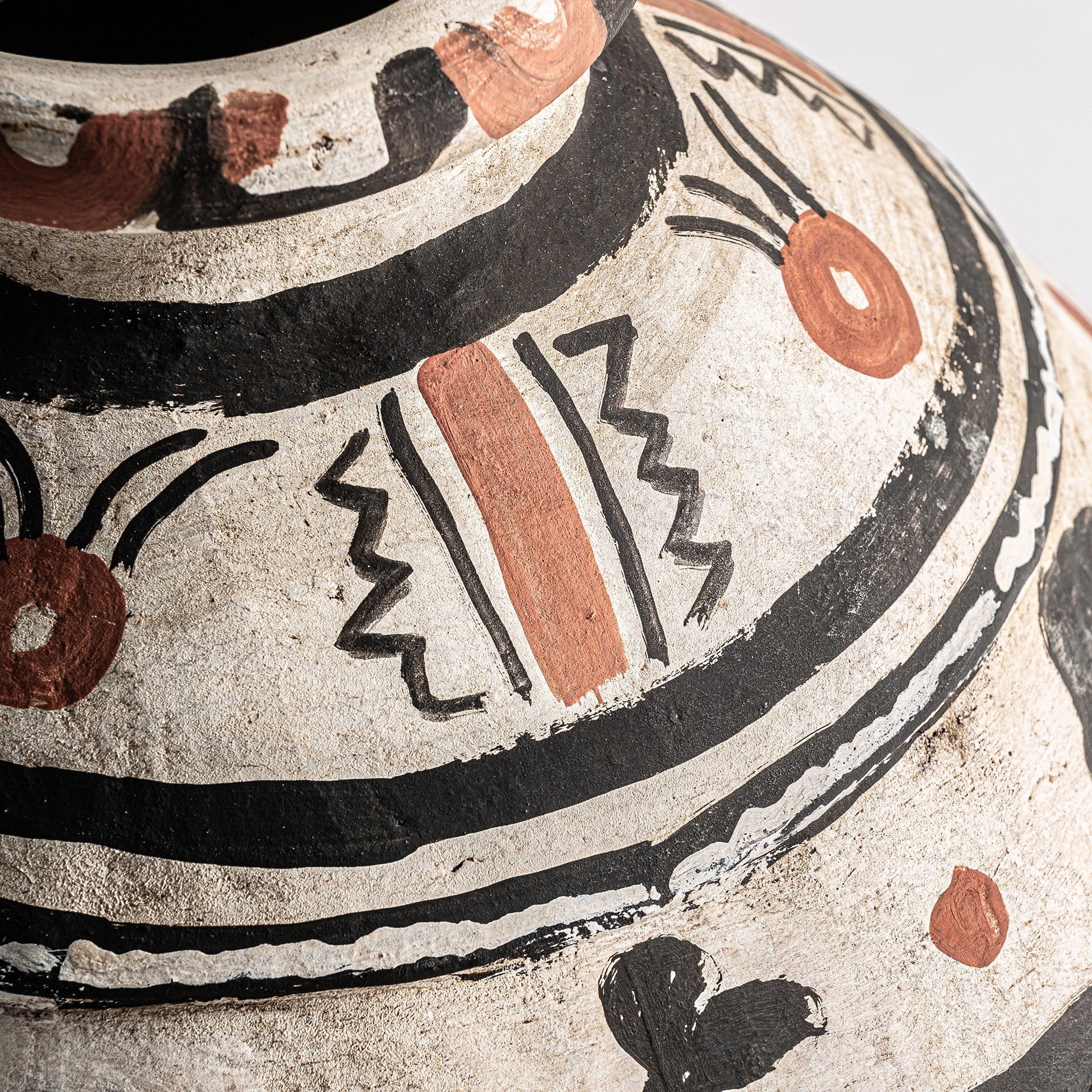 Vase terre cuite multicouleur ethnique | VICAL Babil | REMO-HOME, mobilier design et décoration d'intérieur