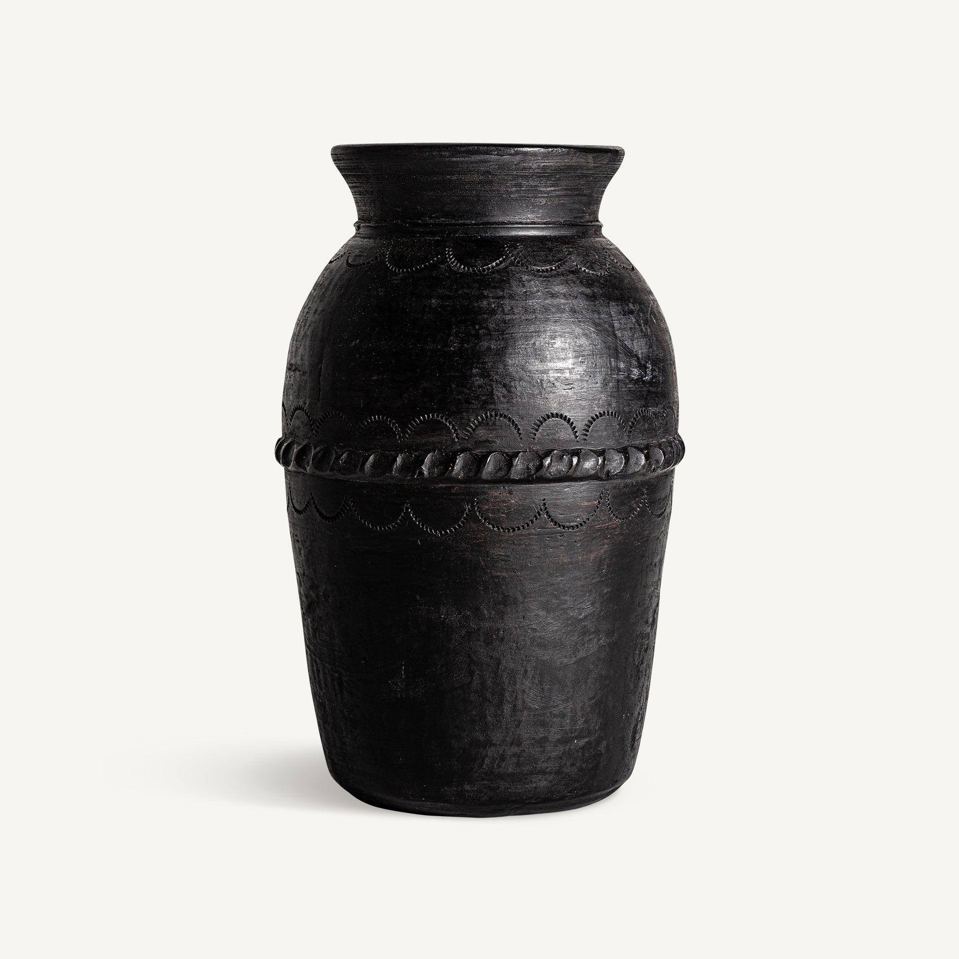 Vase terre cuite noir vintage | VICAL Berthoire | REMO-HOME, mobilier design et décoration d'intérieur