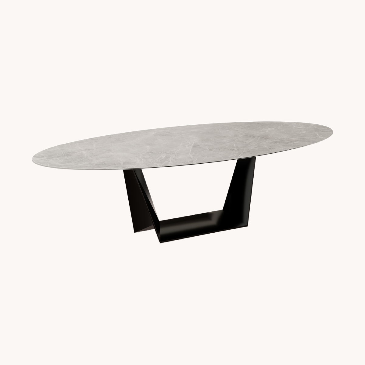 Table de salle à manger en céramique crème | Dôme Deco Amman | REMO, mobilier et décoration d'intérieur