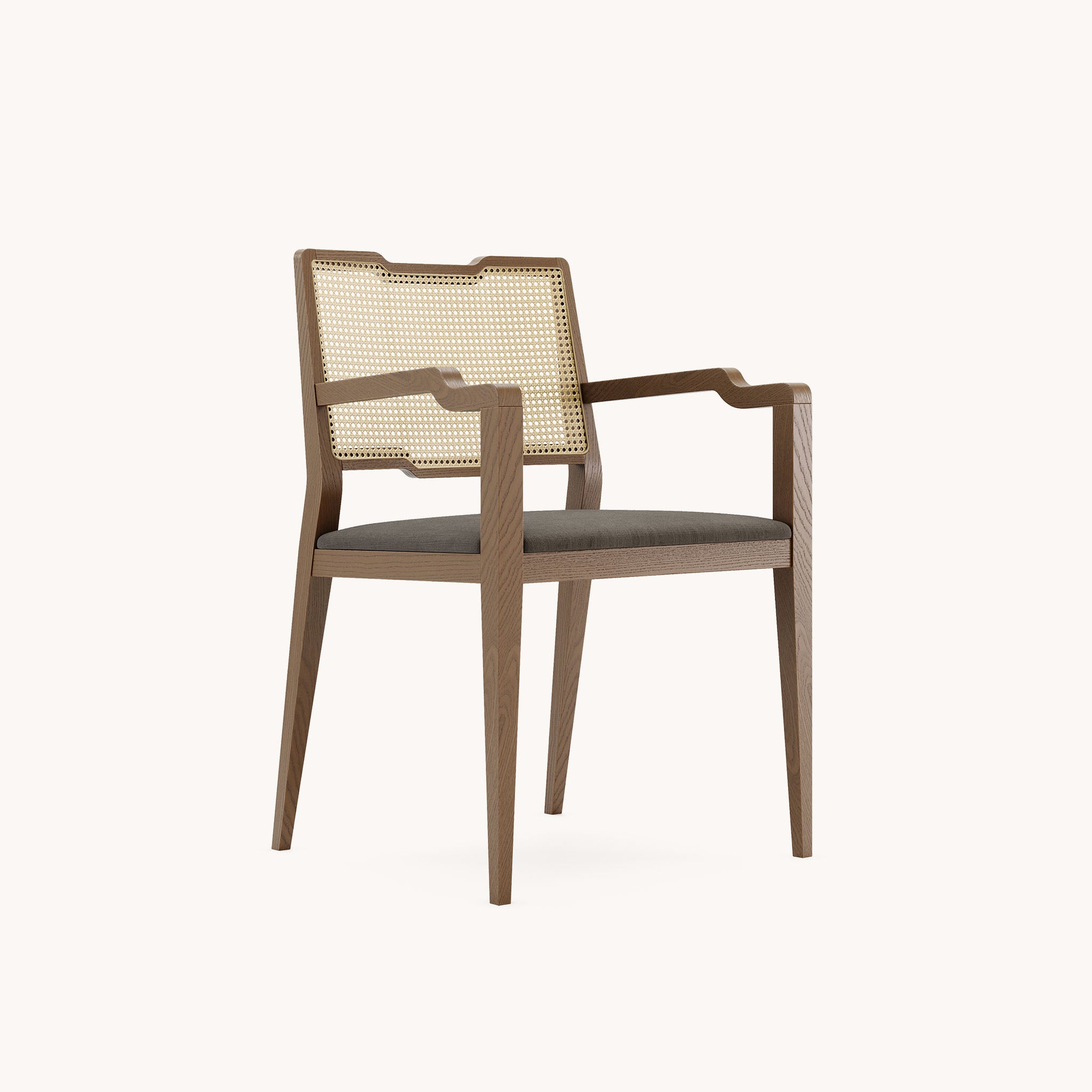 Chaise de salle à manger en velours et bois teinté | Domkapa Eva
