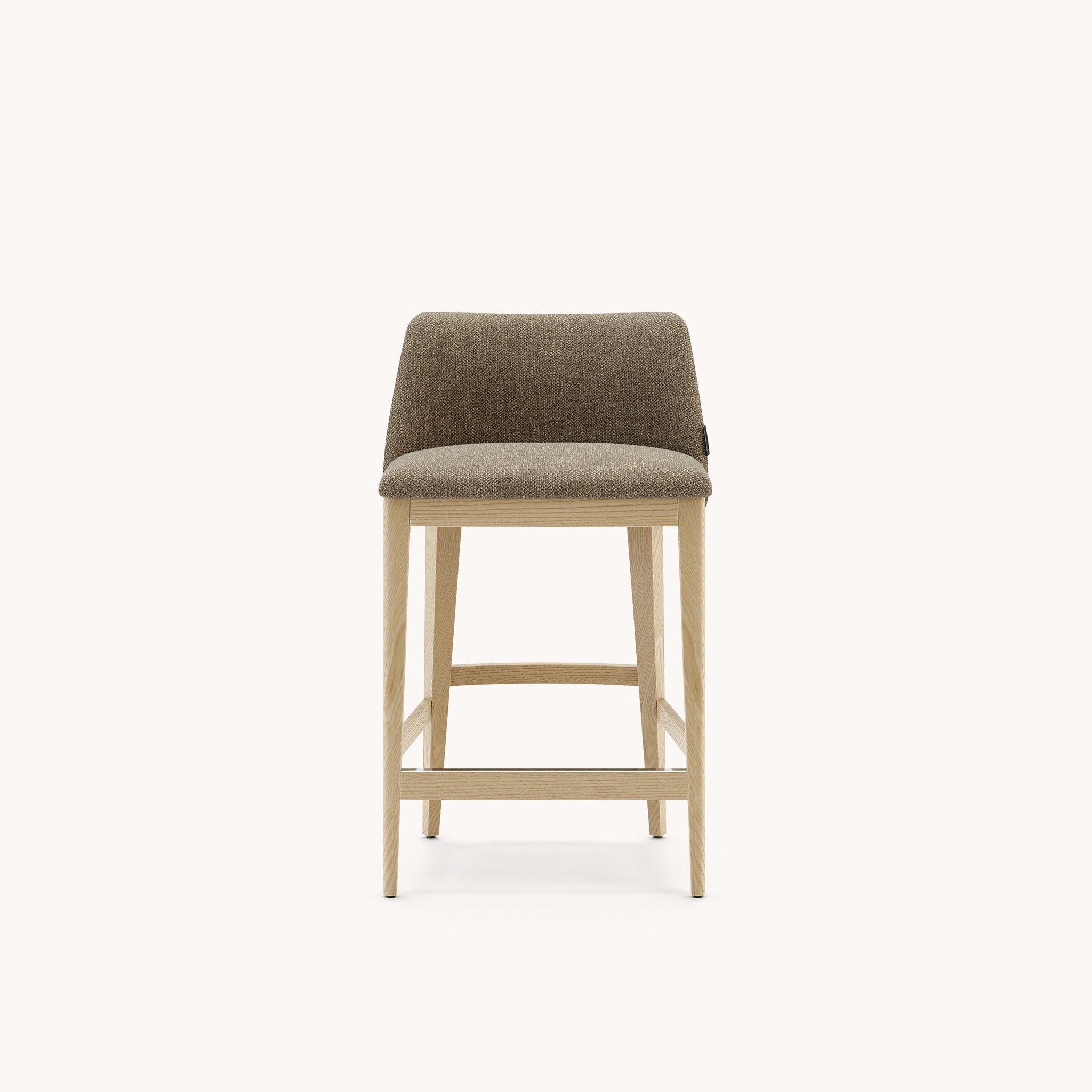 Chaise de comptoir en tissu marron | Domkapa Louise