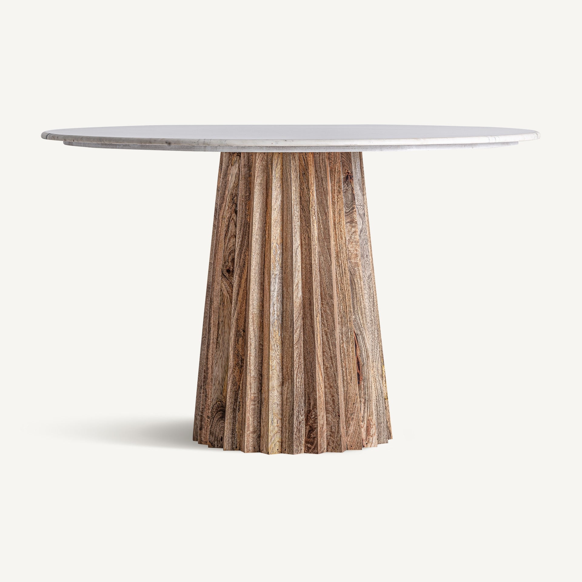 Table de salle à manger ronde en marbre blanc | VICAL Wood