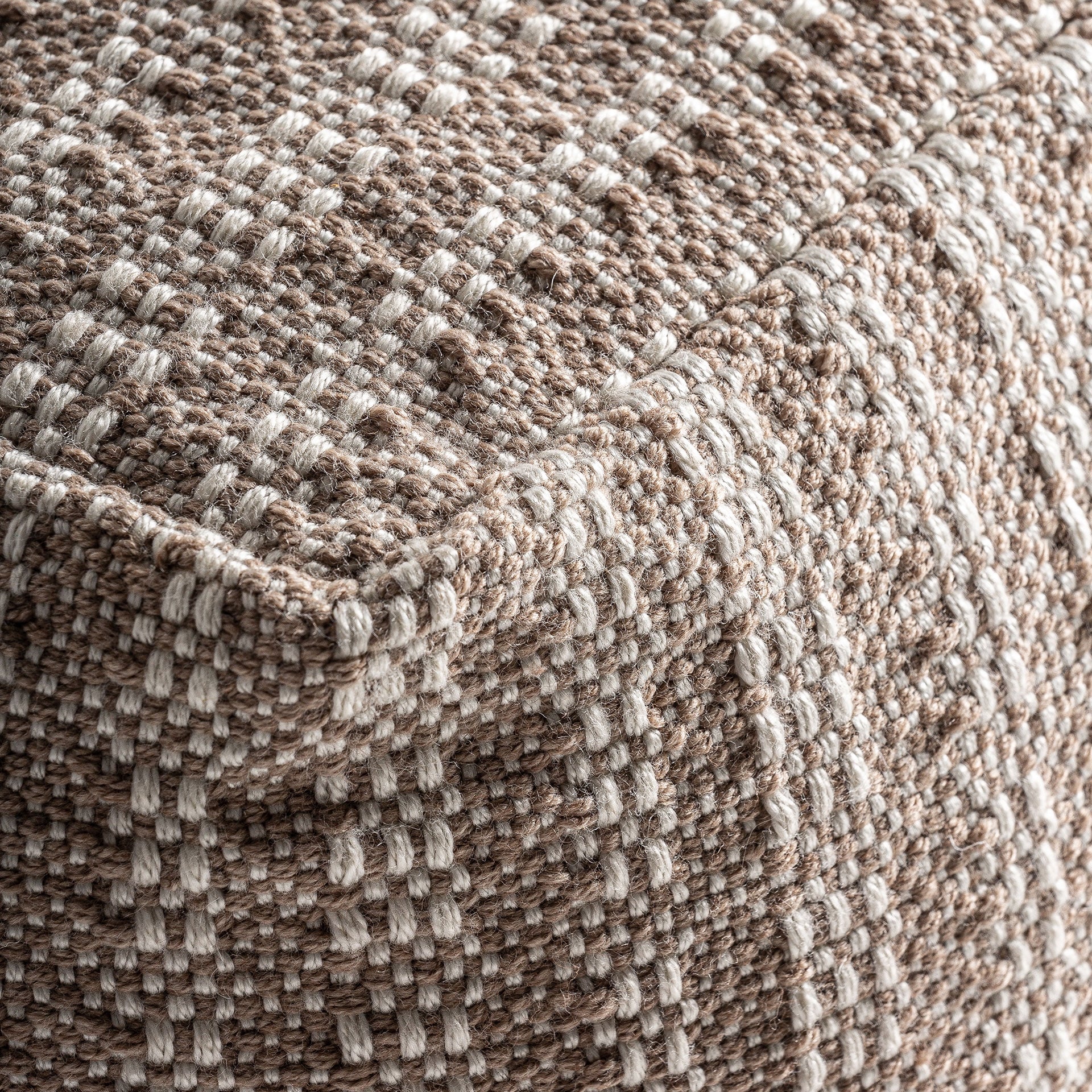 Pouf en tissu beige | Vical KIRHO